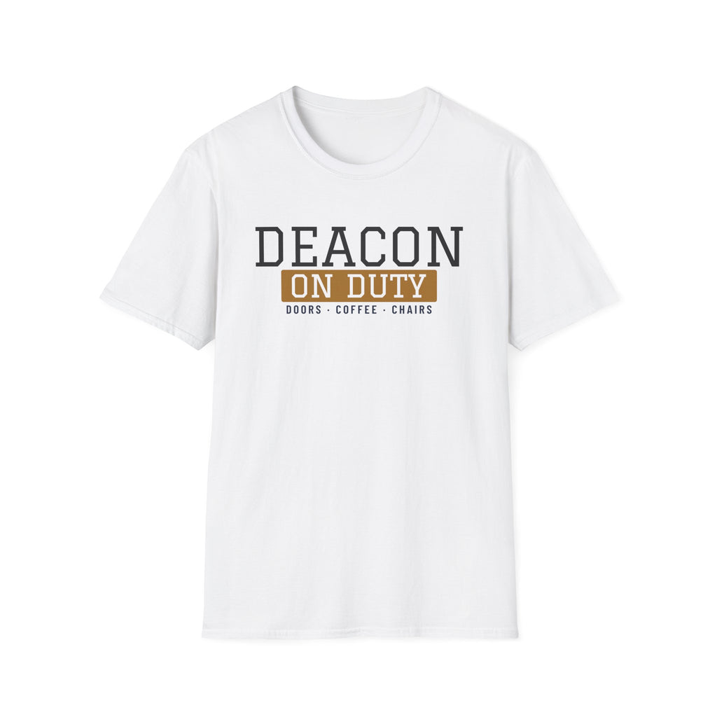 Deacon On Duty Christian T-Shirt – Gifted Porch, view 1