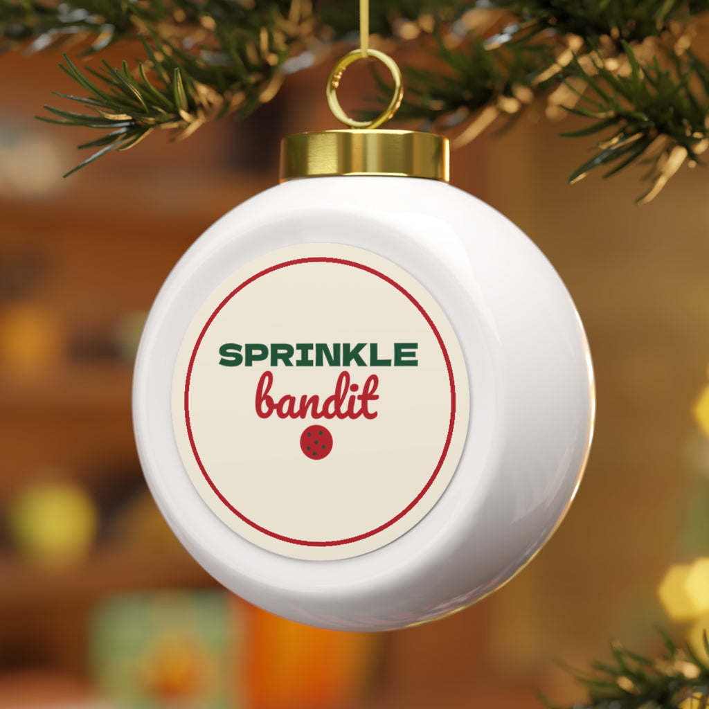 Sprinkle Bandit Glass Ball Ornament