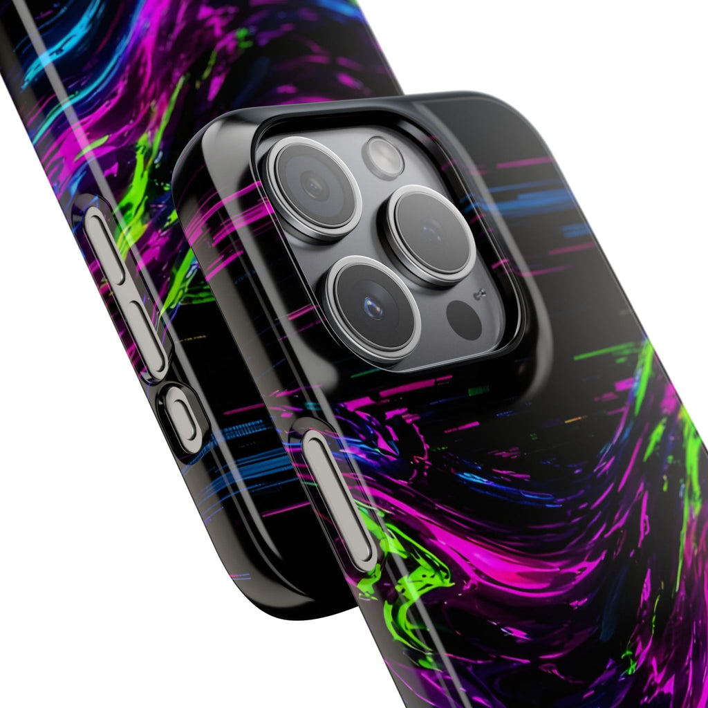 Glitch Wave Abstract Phone Case – unique art gift, photo 49