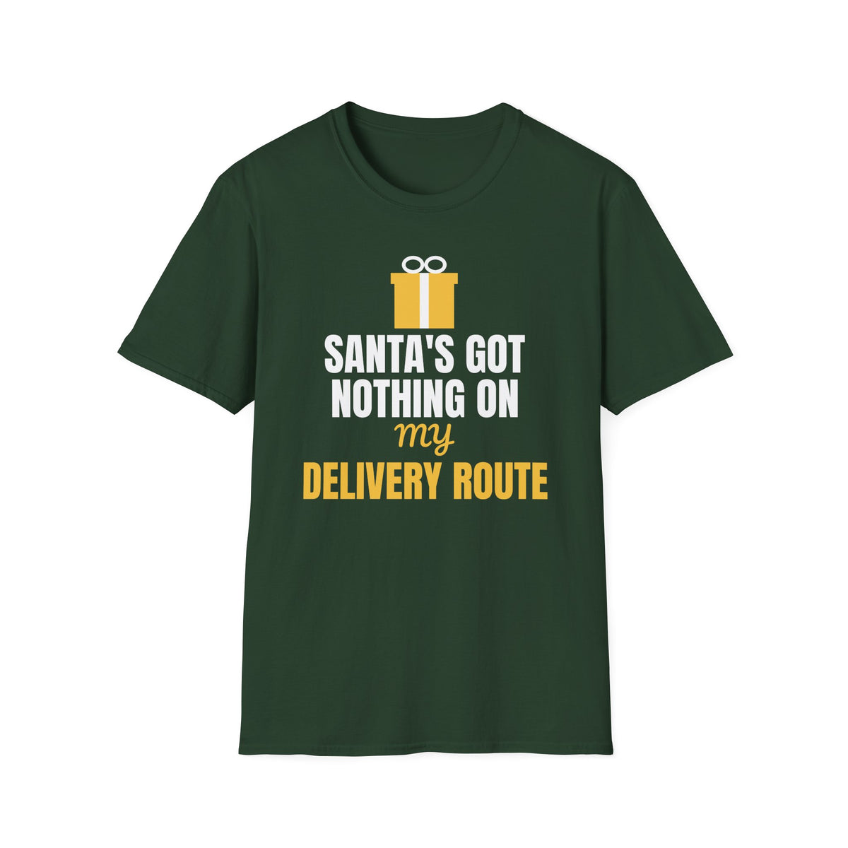Santa's Got Nothing On My Delivery Route Christmas T-Shirt – Gifted Porch, view 3