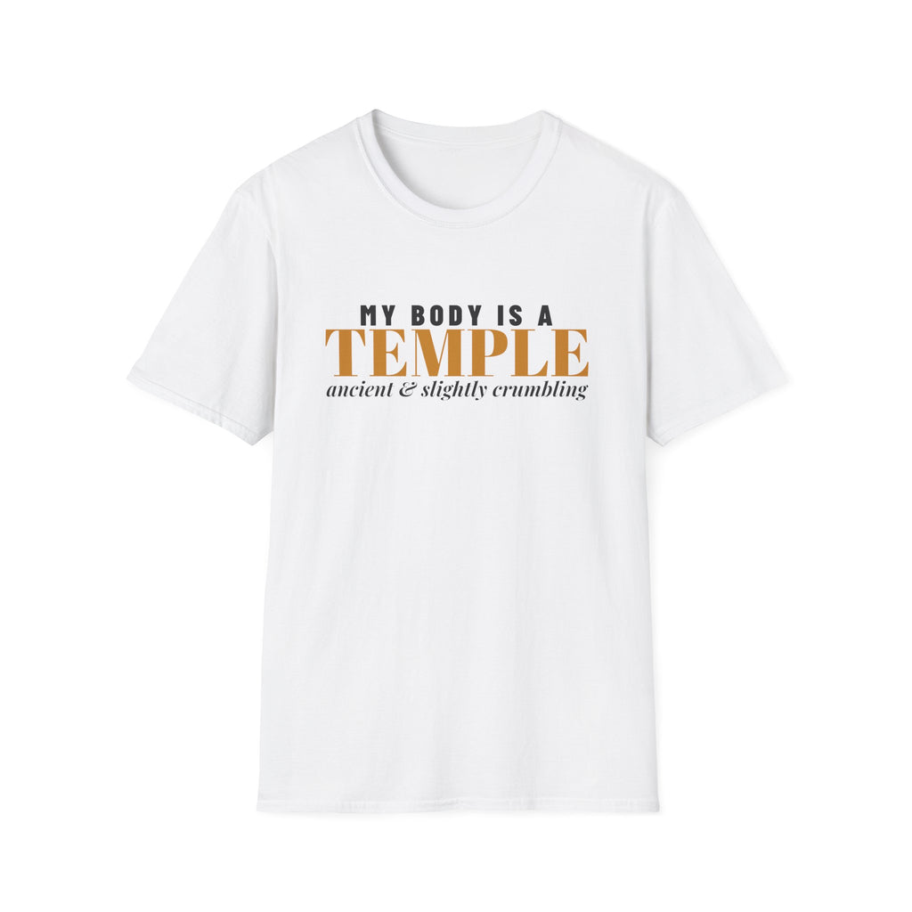 My Body Is A Temple Ancient And Crumbling T-Shirt – Gifted Porch, view 1