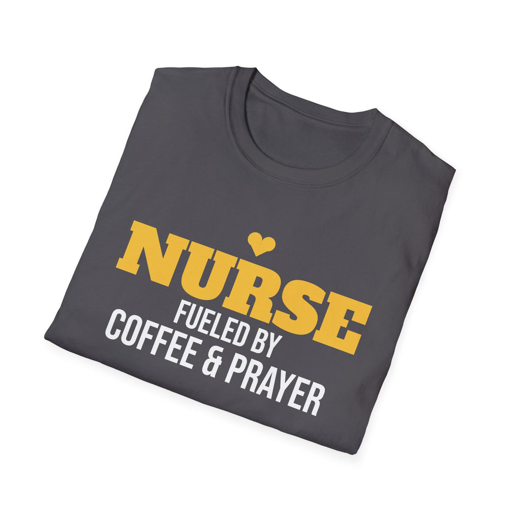 Nurse Fueled By Coffee And Prayer T-Shirt Christian Nurse Gift Tee – Gifted Porch