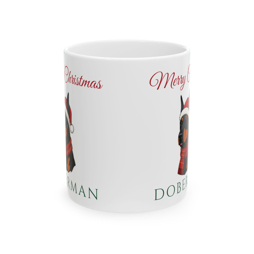 Doberman Dog Christmas Mug
