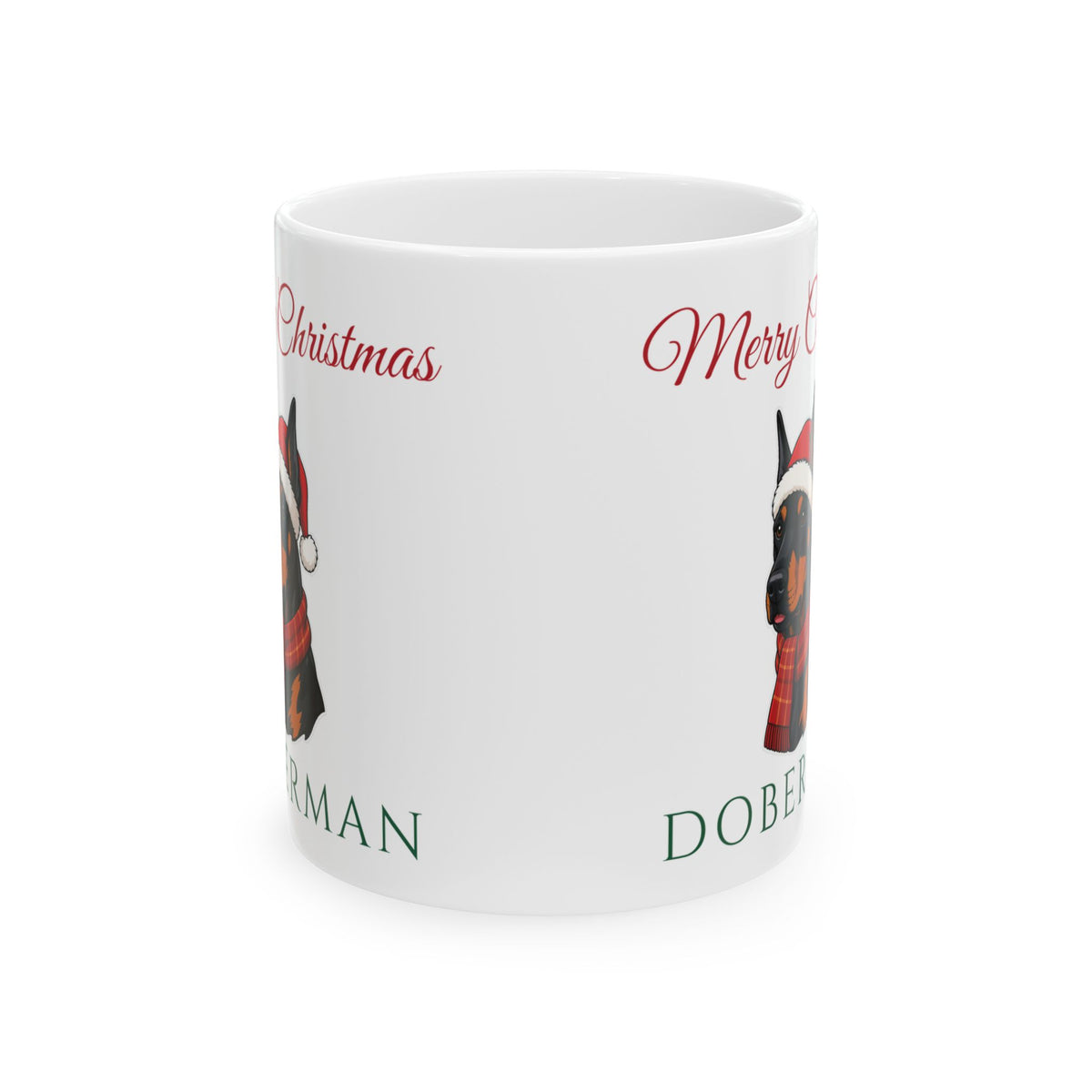 Doberman Dog Christmas Mug