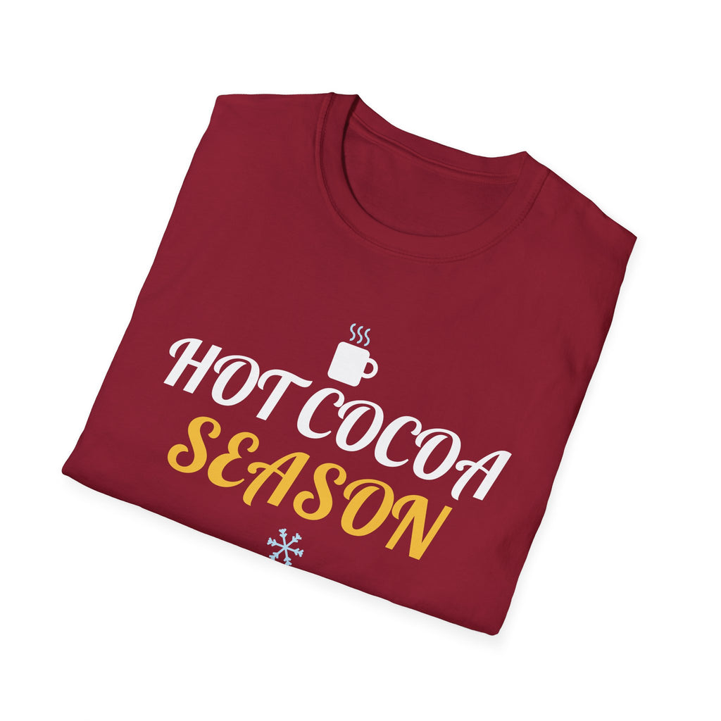 Hot Cocoa Season Christmas T-Shirt Cozy Winter Holiday Gift Tee – Gifted Porch