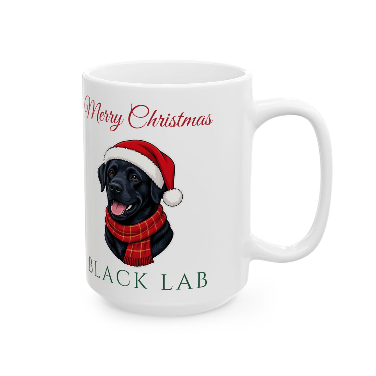 Black Lab Dog Christmas Mug