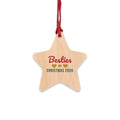 Bestie Christmas 2026 Wood Star Ornament