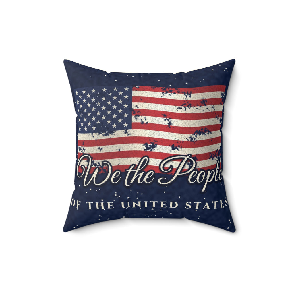 We the People Flag Pillow