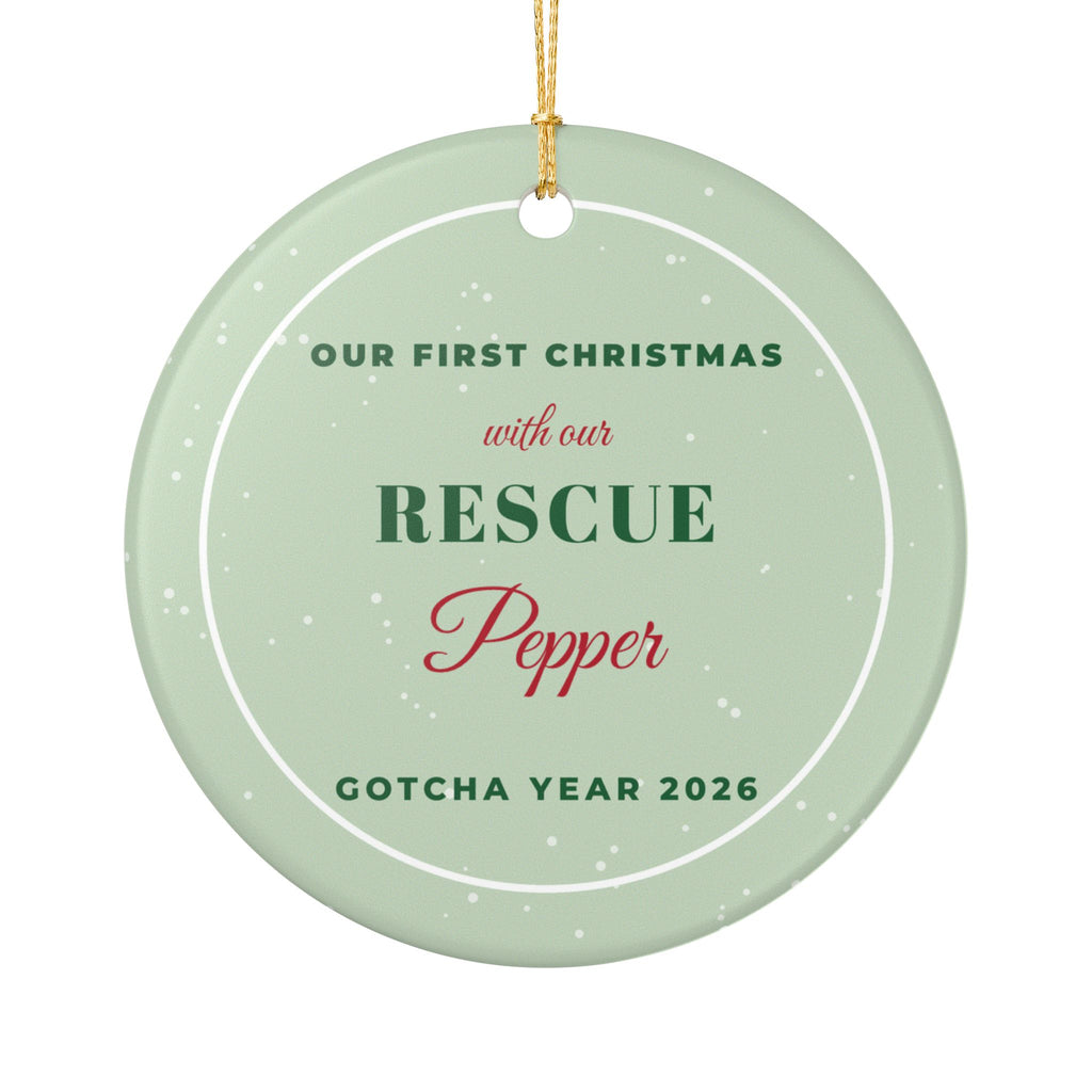 First Christmas With Our Rescue Dog Personalized Ornament – Gifted Porch, view 2