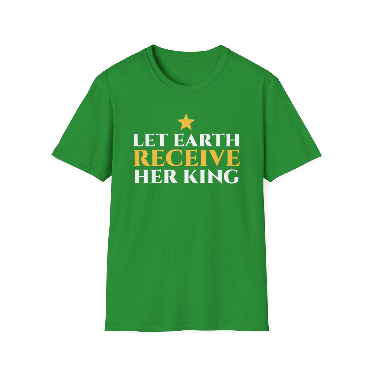 Let Earth Receive Her King Christmas T-Shirt Christian Hymn Faith Gift Tee – Gifted Porch