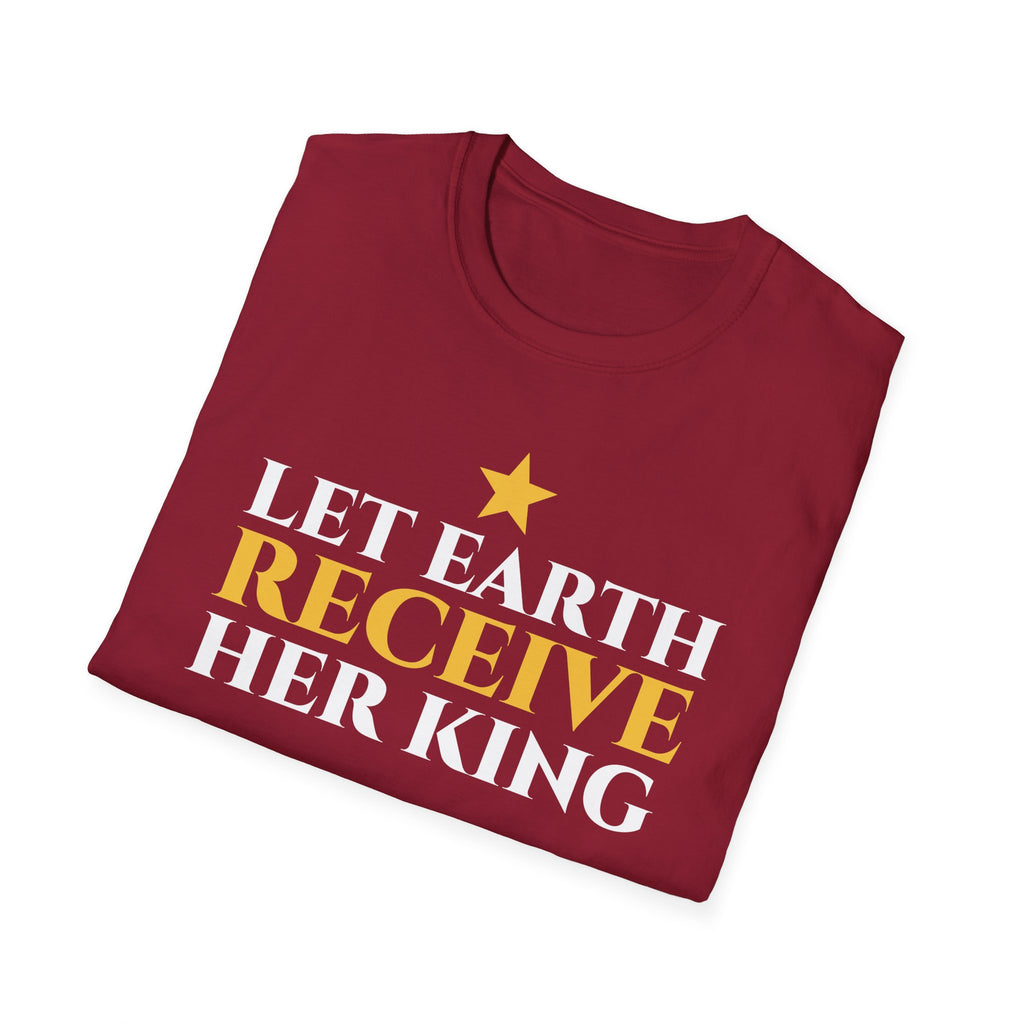 Let Earth Receive Her King Christmas T-Shirt Christian Hymn Faith Gift Tee – Gifted Porch