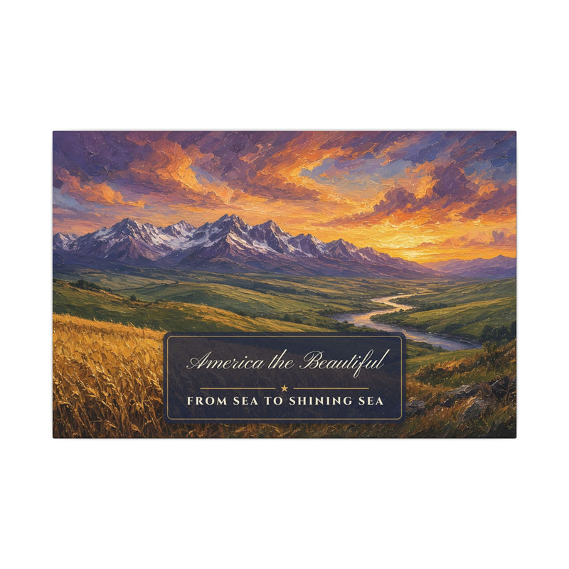 America the Beautiful canvas wall art – patriotic canvas wall art by Gifted Porch
