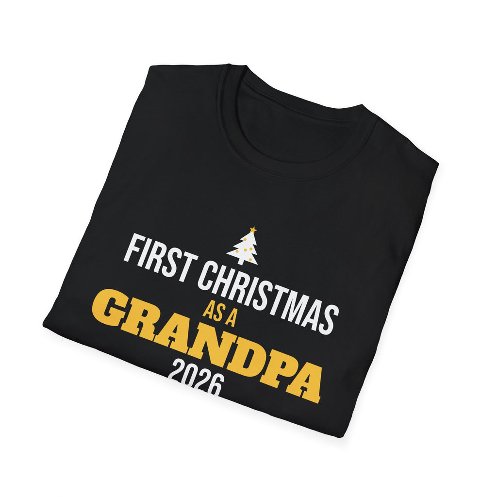 First Christmas As A Grandpa 2026 T-Shirt New Grandpa Holiday Gift Tee – Gifted Porch