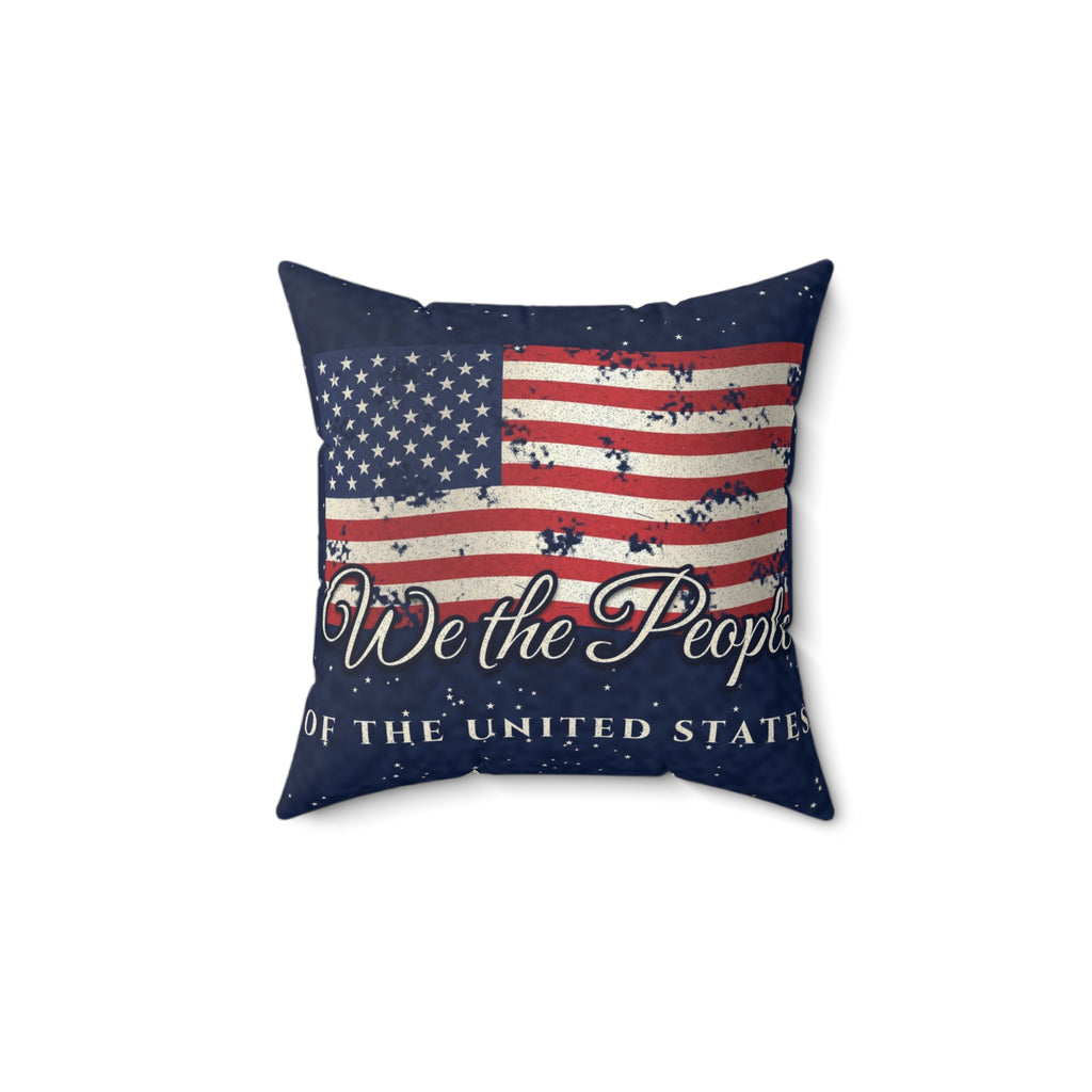 We the People Flag Pillow