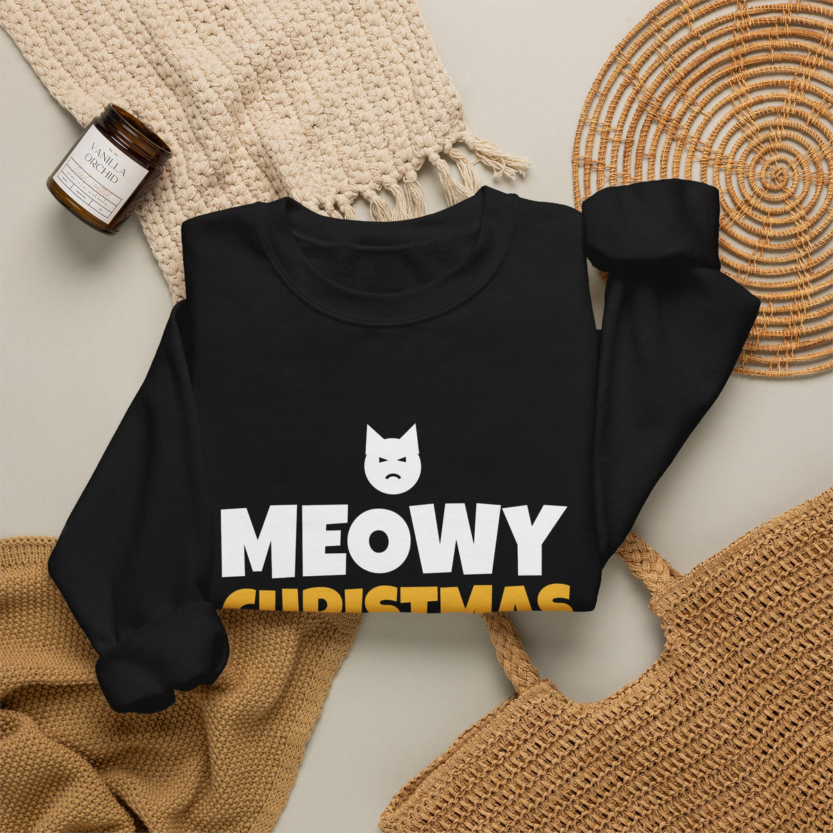 Meowy Christmas Cat Sweatshirt