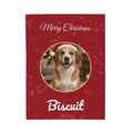 Custom Pet Photo Christmas Blanket With Name – Gifted Porch