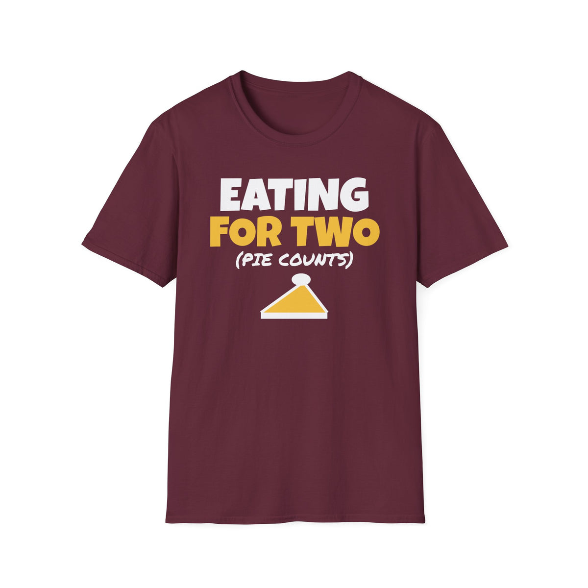 Eating For Two Pie Counts Thanksgiving Pregnancy T-Shirt – Gifted Porch, view 5