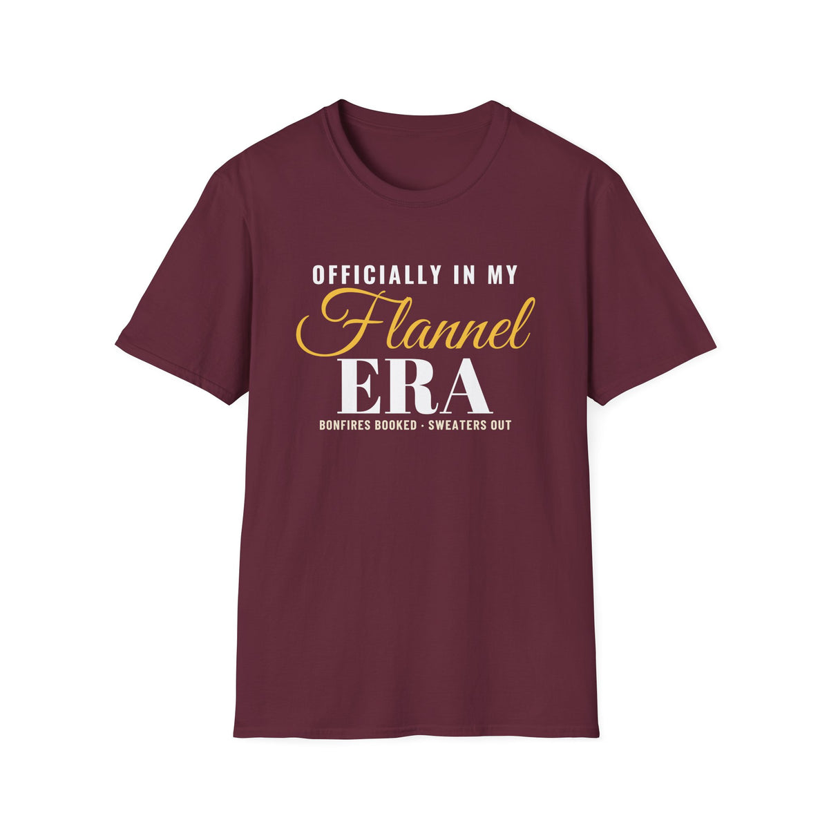 Officially In My Flannel Era Funny Fall T-Shirt – Gifted Porch, view 5