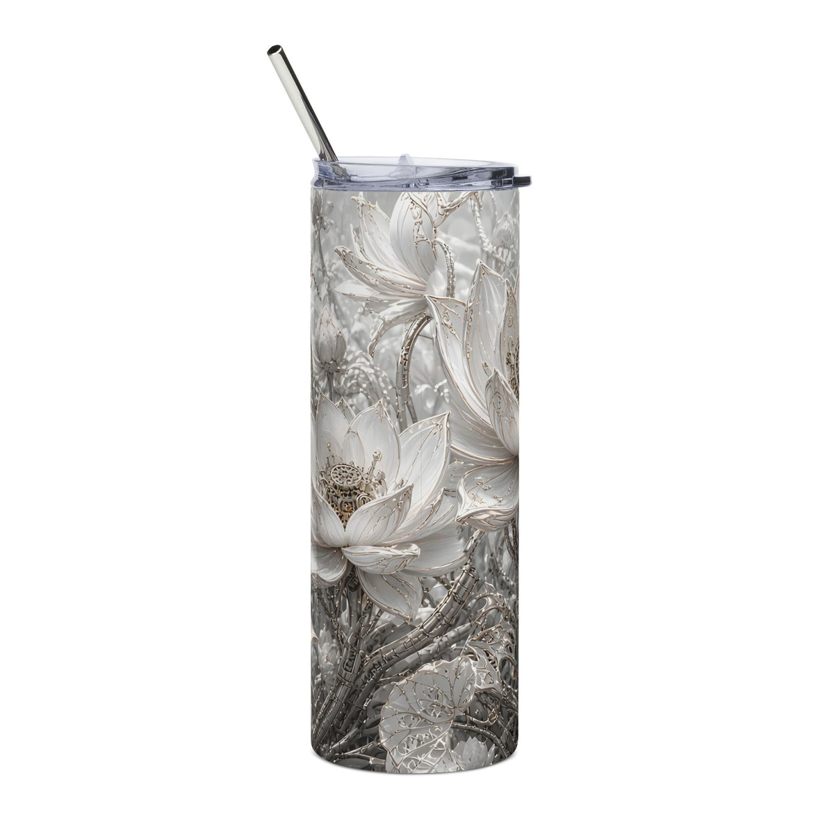 Silver Lotus 20oz Tumbler