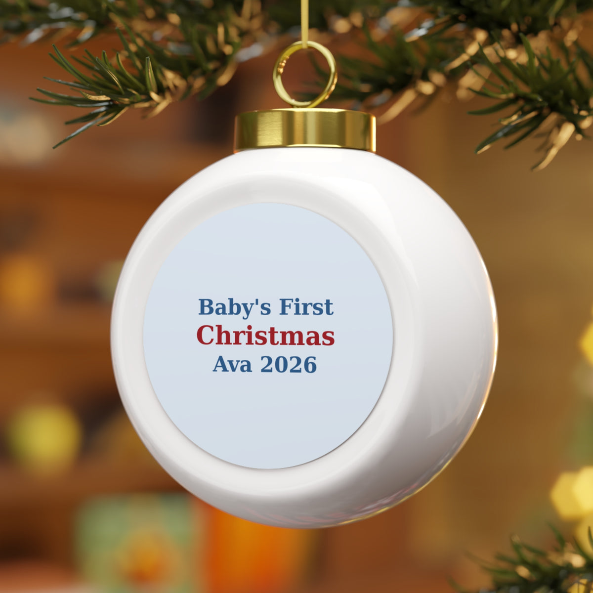 Baby's First Christmas Glass Ball Ornament