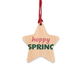 Hoppy Spring Wood Star Ornament