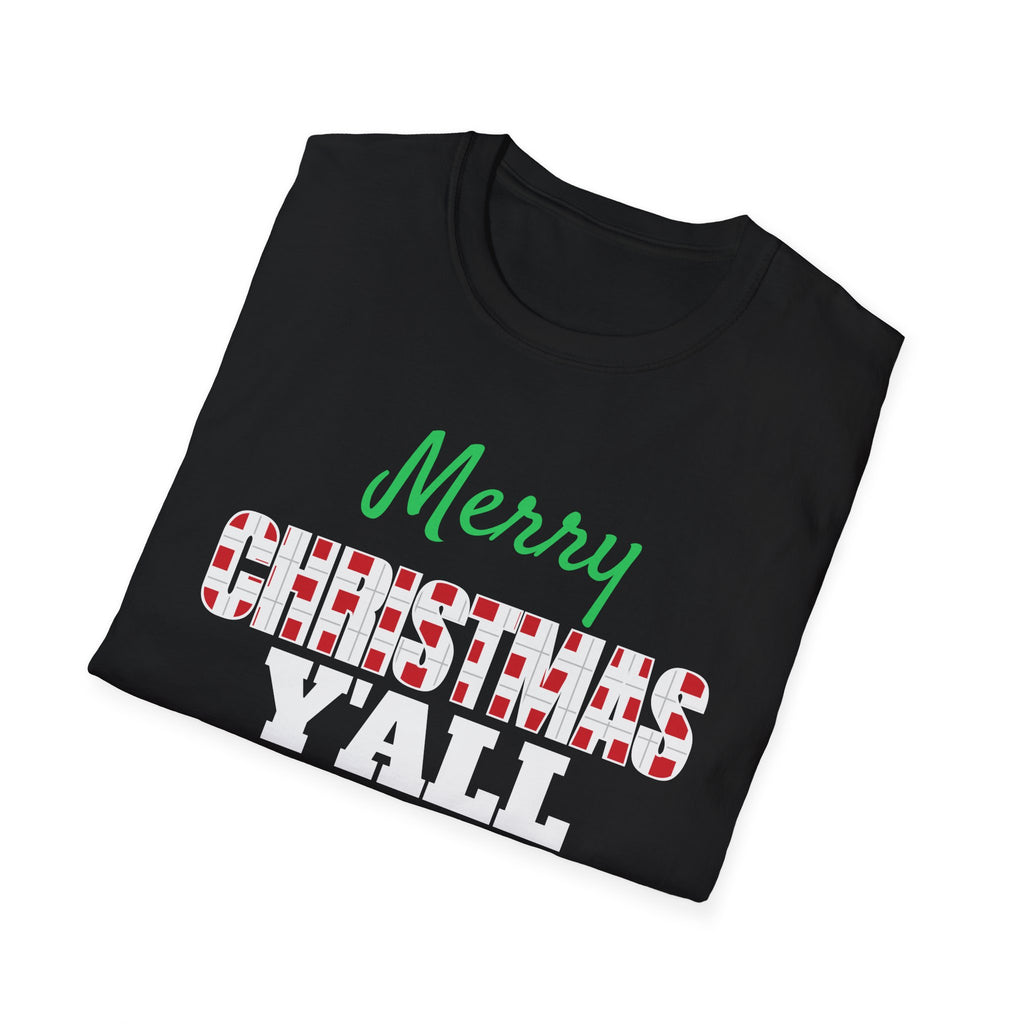 Merry Christmas Yall Buffalo Plaid Southern Country Christmas T-Shirt Unisex – Gifted Porch