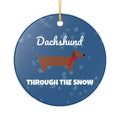 Dachshund Through The Snow Christmas Ornament Ceramic Wiener Dog Lover Gift – Gifted Porch