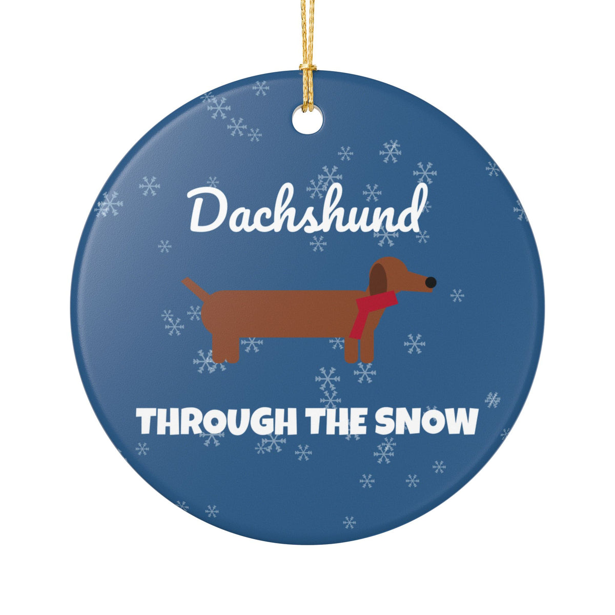 Dachshund Through The Snow Christmas Ornament Ceramic Wiener Dog Lover Gift – Gifted Porch