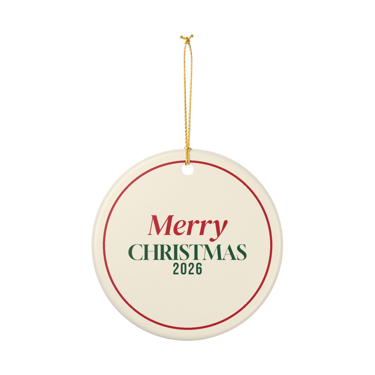 Merry Christmas 2026 Ornament