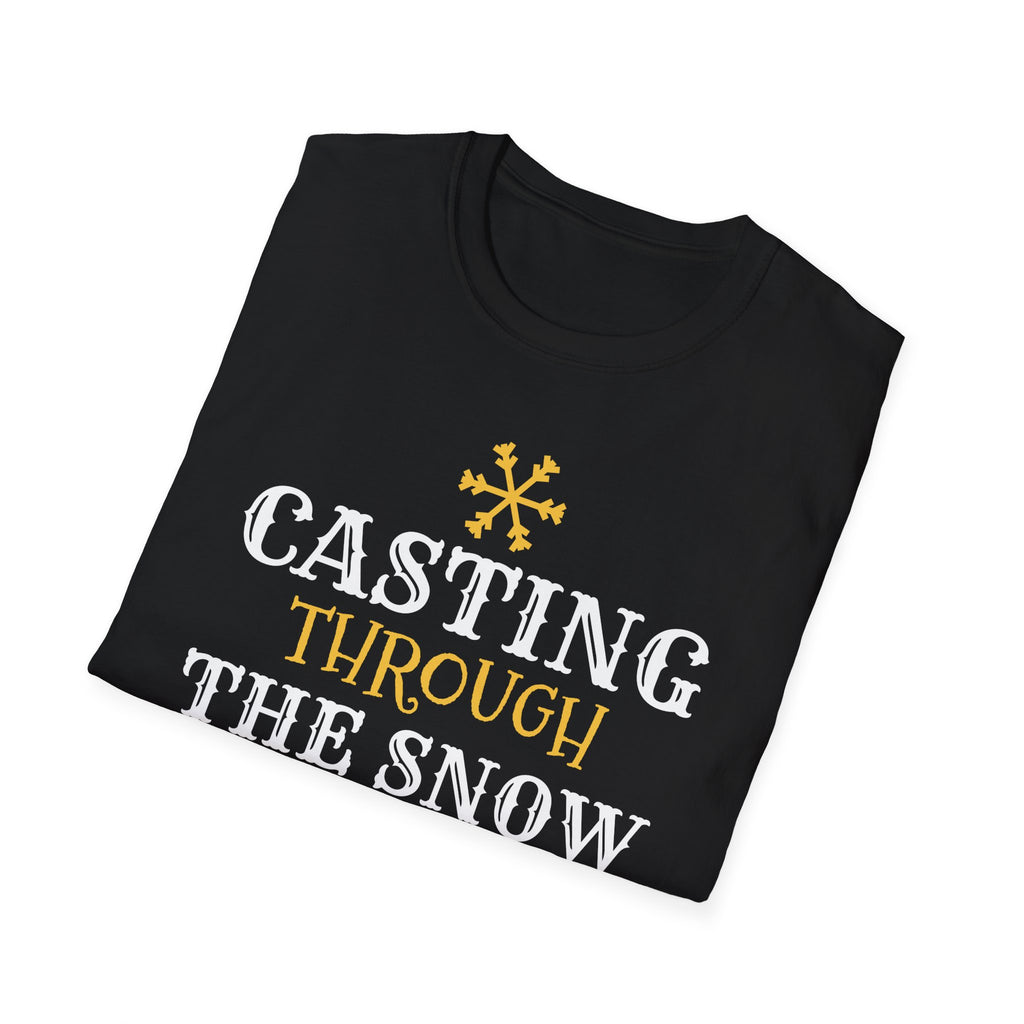 Casting Through The Snow Funny Fishing Christmas T-Shirt – Gifted Porch, view 10