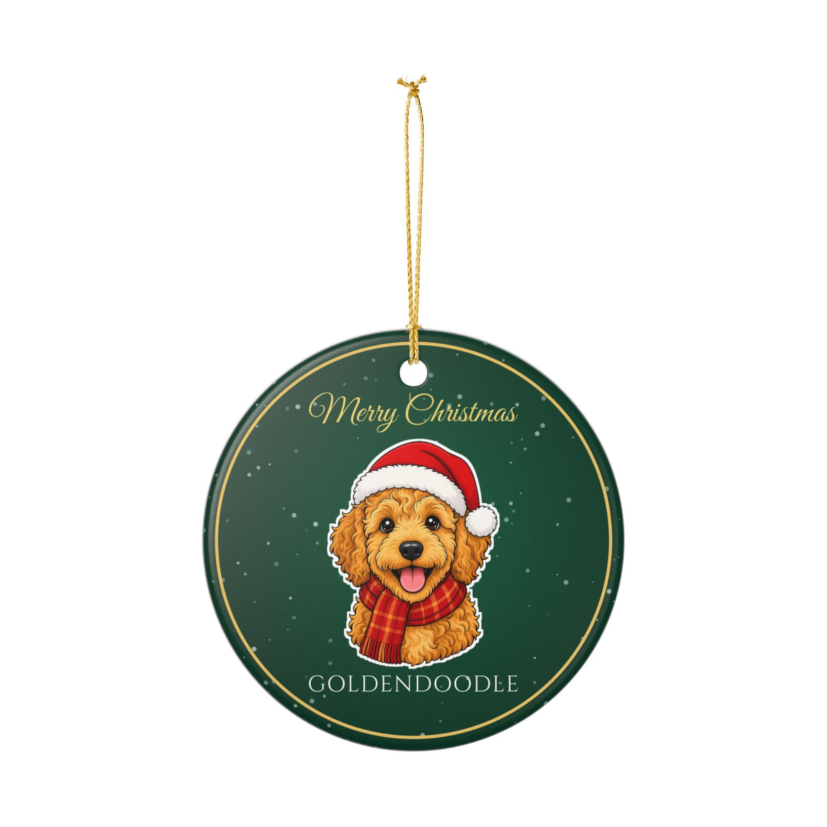 Goldendoodle Dog Christmas Ornament