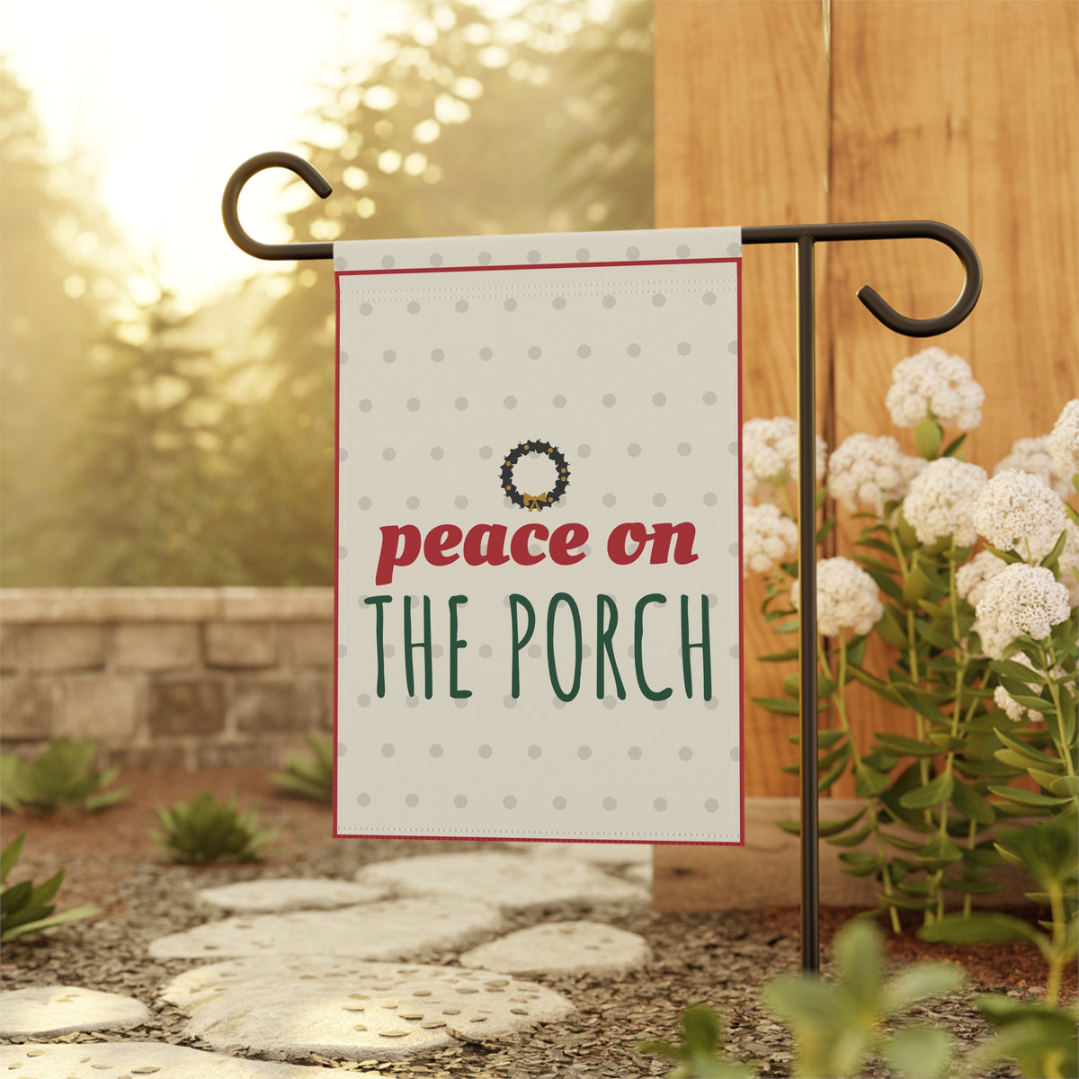 Peace on the Porch Garden Flag