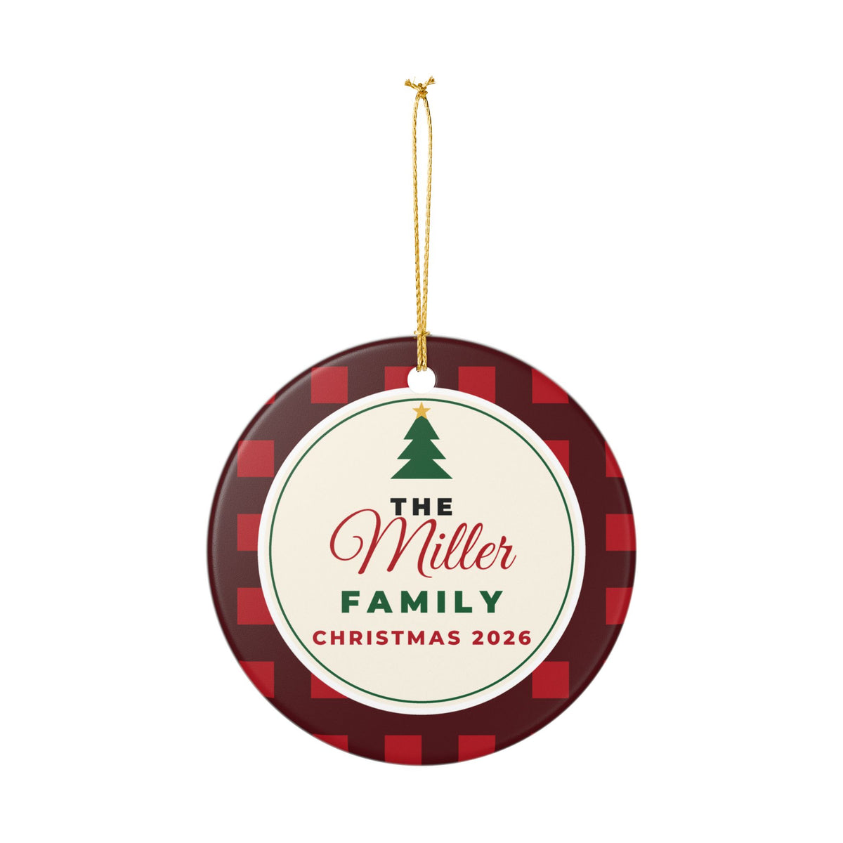 Personalized Family Name Christmas Ornament 2026 – Gifted Porch, view 4