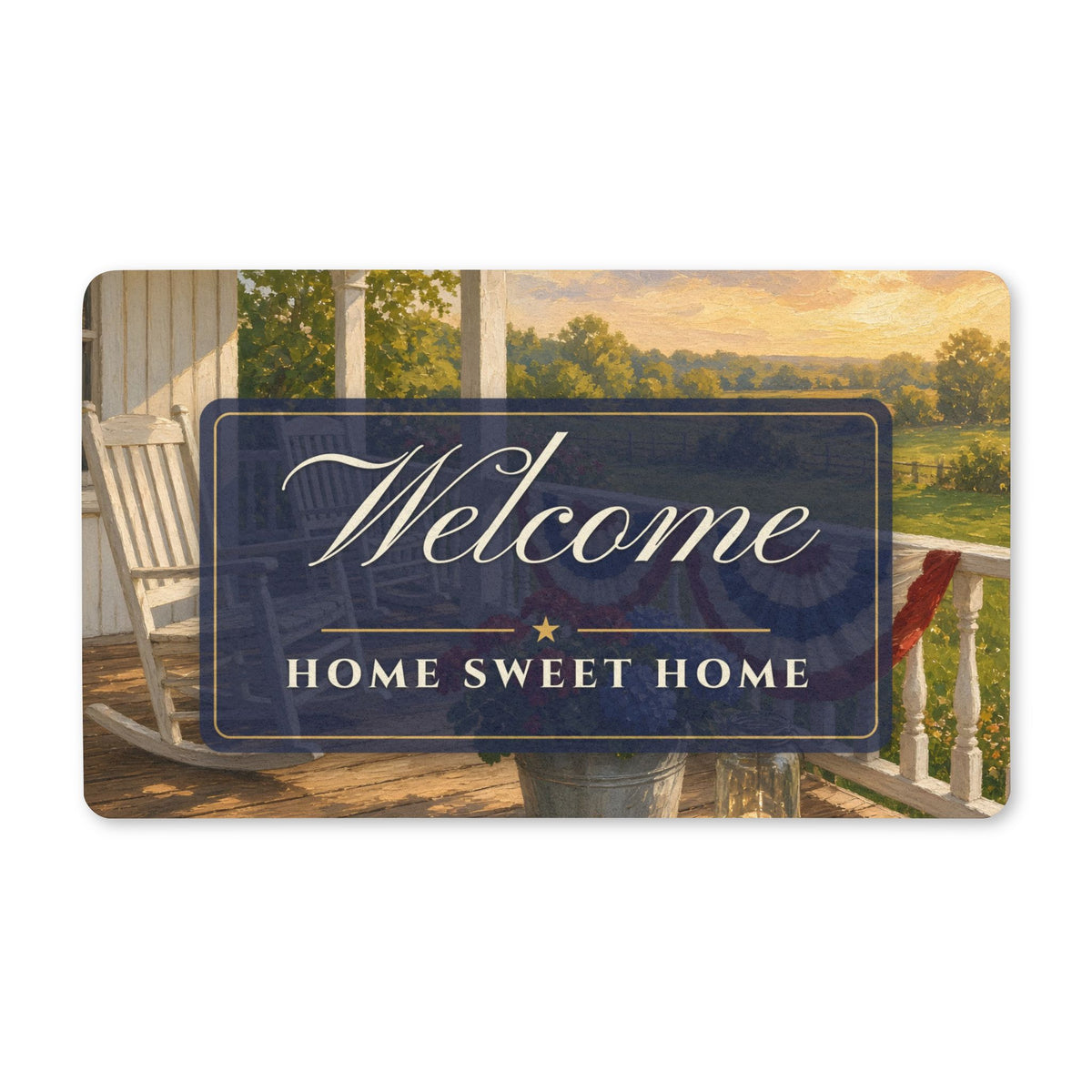 Americana Porch Welcome Doormat