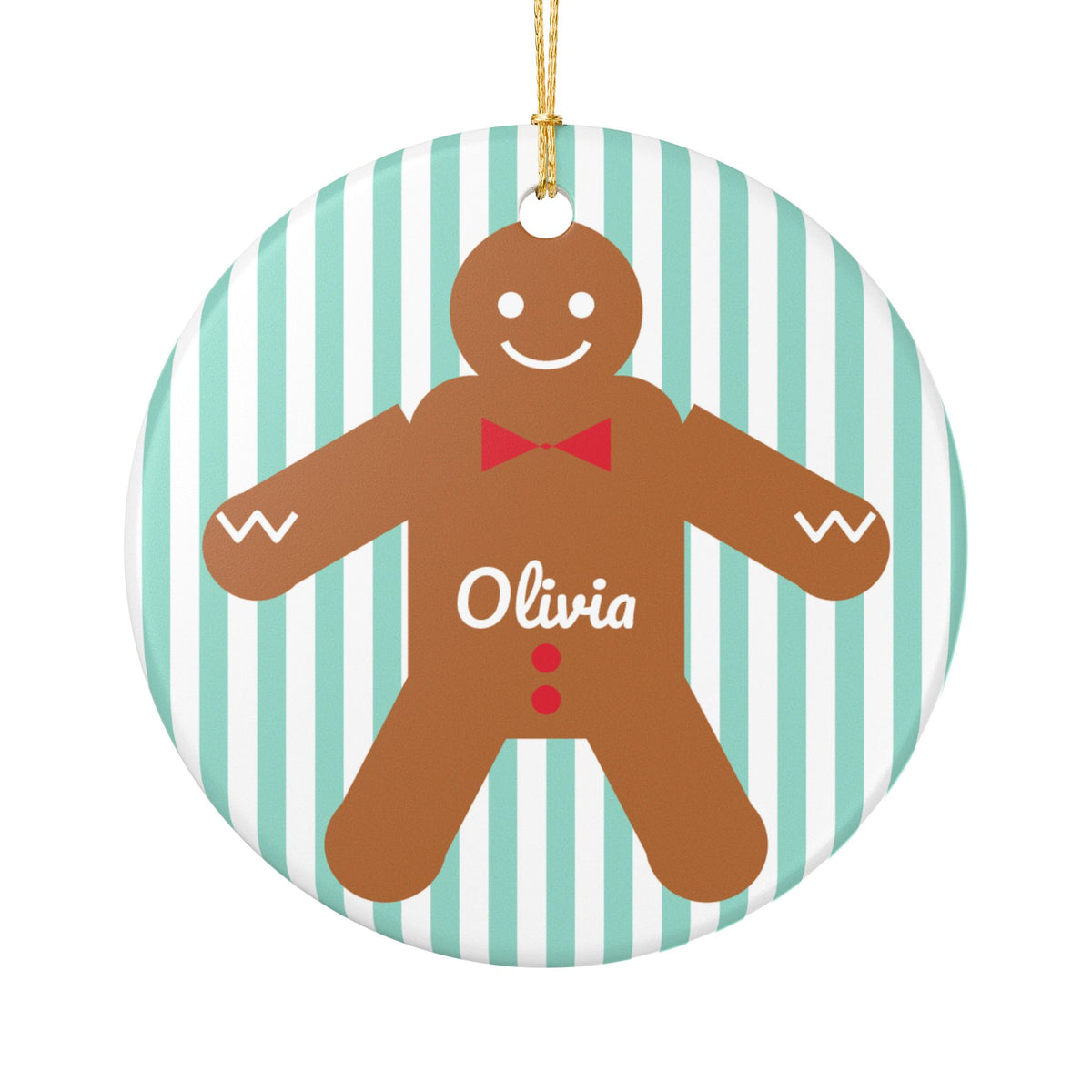 Personalized Gingerbread Man Christmas Ornament – Gifted Porch, view 2