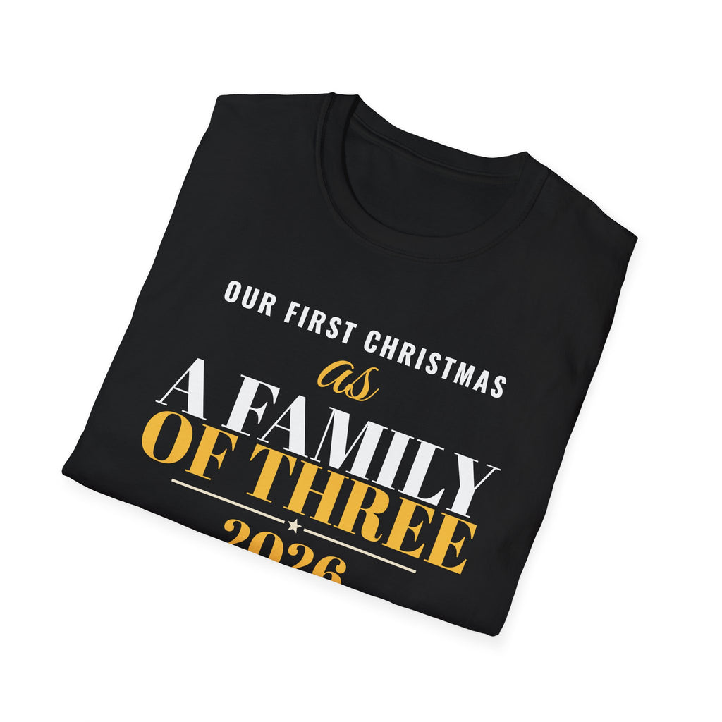 Our First Christmas As A Family Of Three 2026 T-Shirt – Gifted Porch, view 10