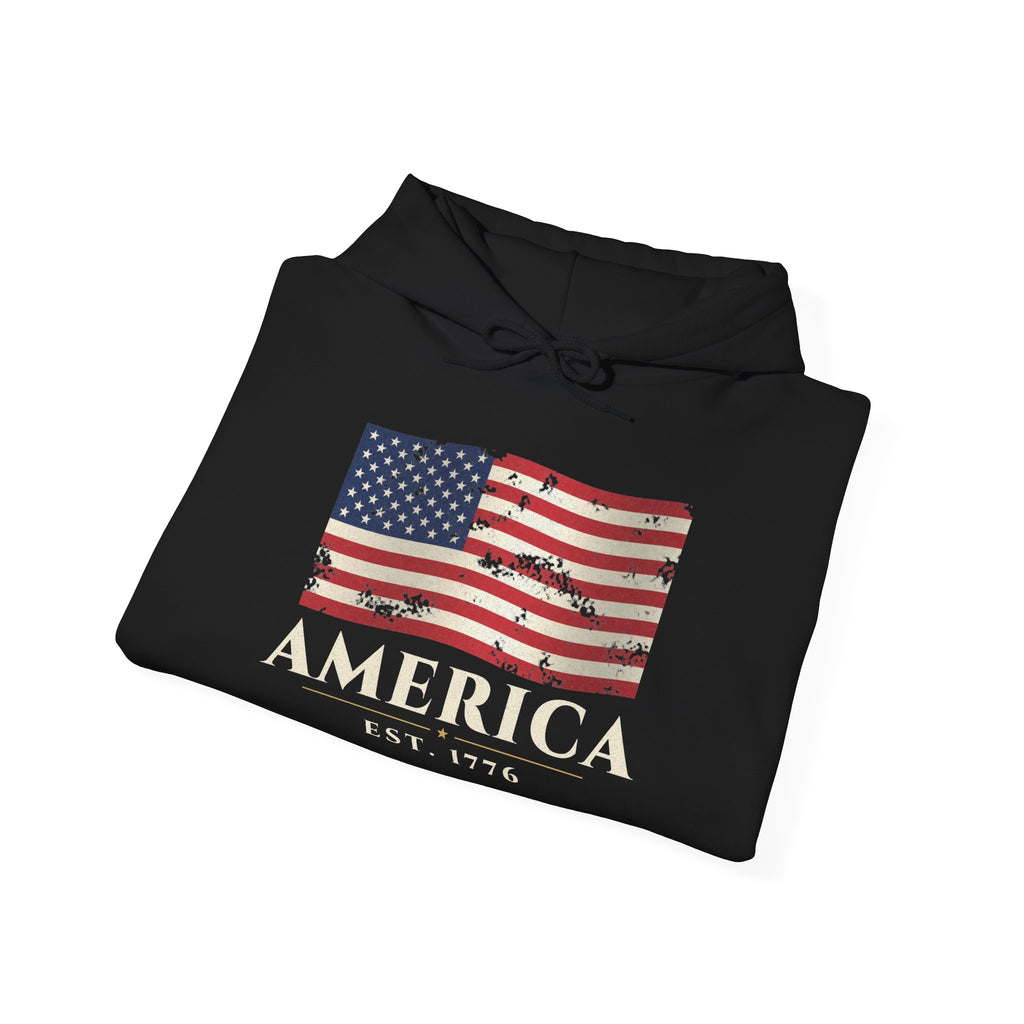 Vintage American Flag Hoodie – patriotic gift, photo 6