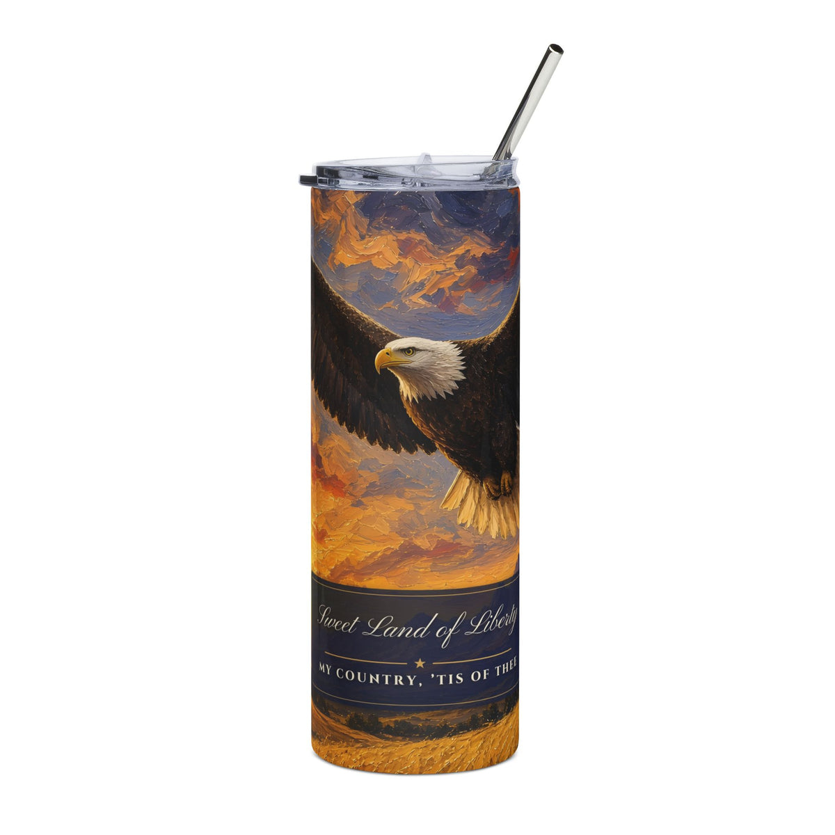 Sweet Land of Liberty 20oz tumbler – patriotic tumbler by Gifted Porch