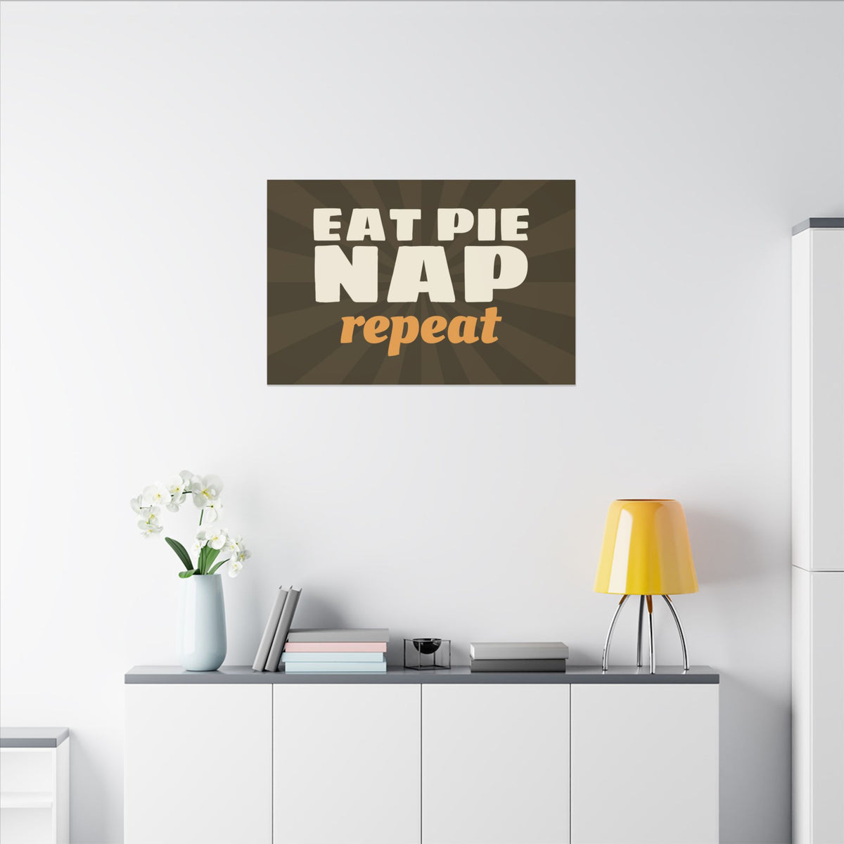 Eat Pie Nap Repeat Canvas