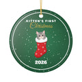 Kitten's First Christmas 2026 Cat Christmas Ornament – Gifted Porch, view 2