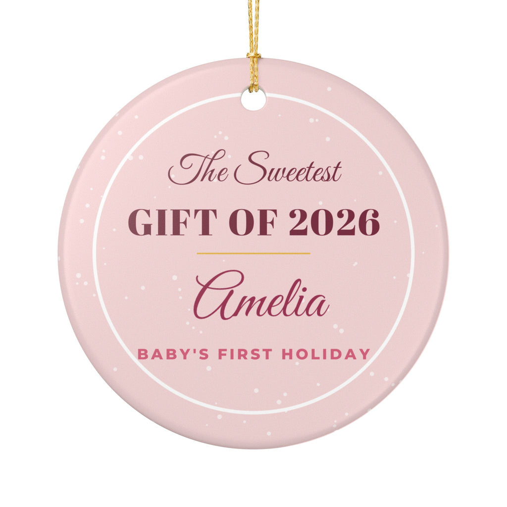 The Sweetest Gift Of 2026 Personalized Baby Name Ornament – Gifted Porch, view 2