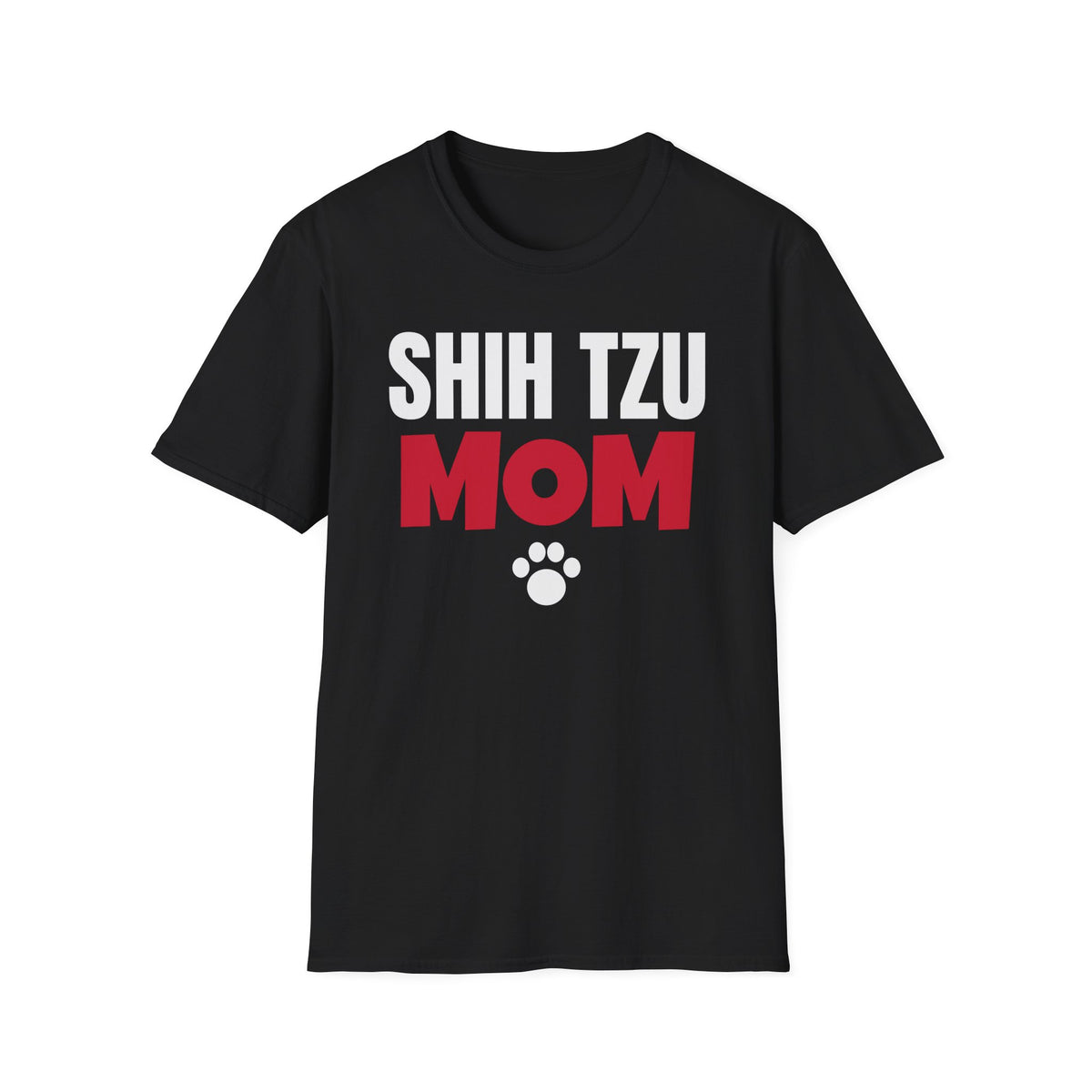 Shih Tzu Mom T-Shirt Small Dog Lover Paw Print Gift Tee For Her – Gifted Porch