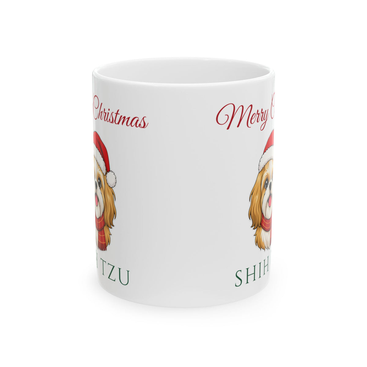 Shih Tzu Dog Christmas Mug