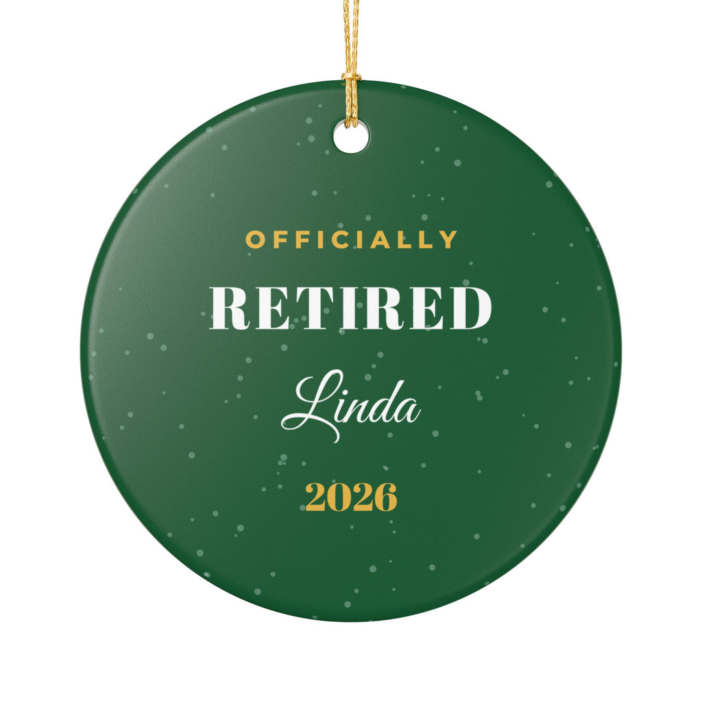 Retired 2026 Personalized Christmas Ornament Retirement Gift – Gifted Porch, view 2