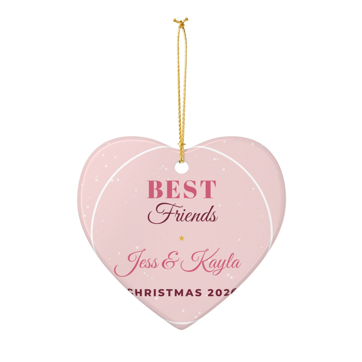 Best Friends Personalized Christmas Ornament 2026 – Gifted Porch, view 4
