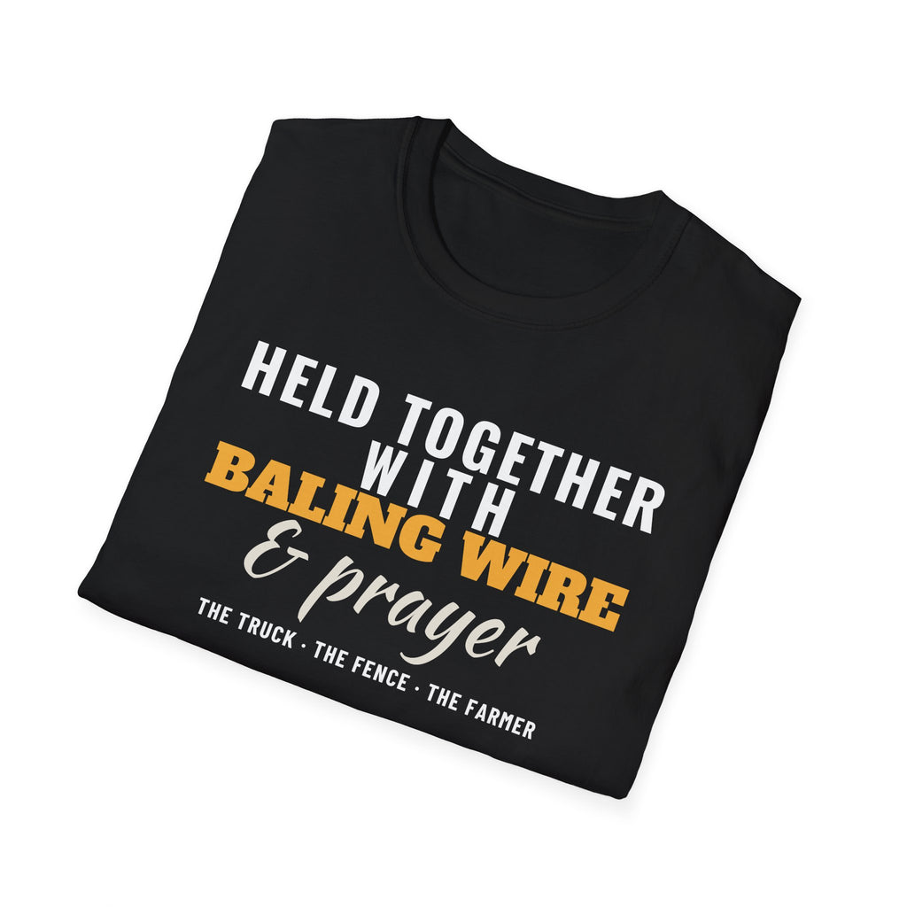 Held Together With Baling Wire And Prayer Funny Farm T-Shirt – Gifted Porch, view 8