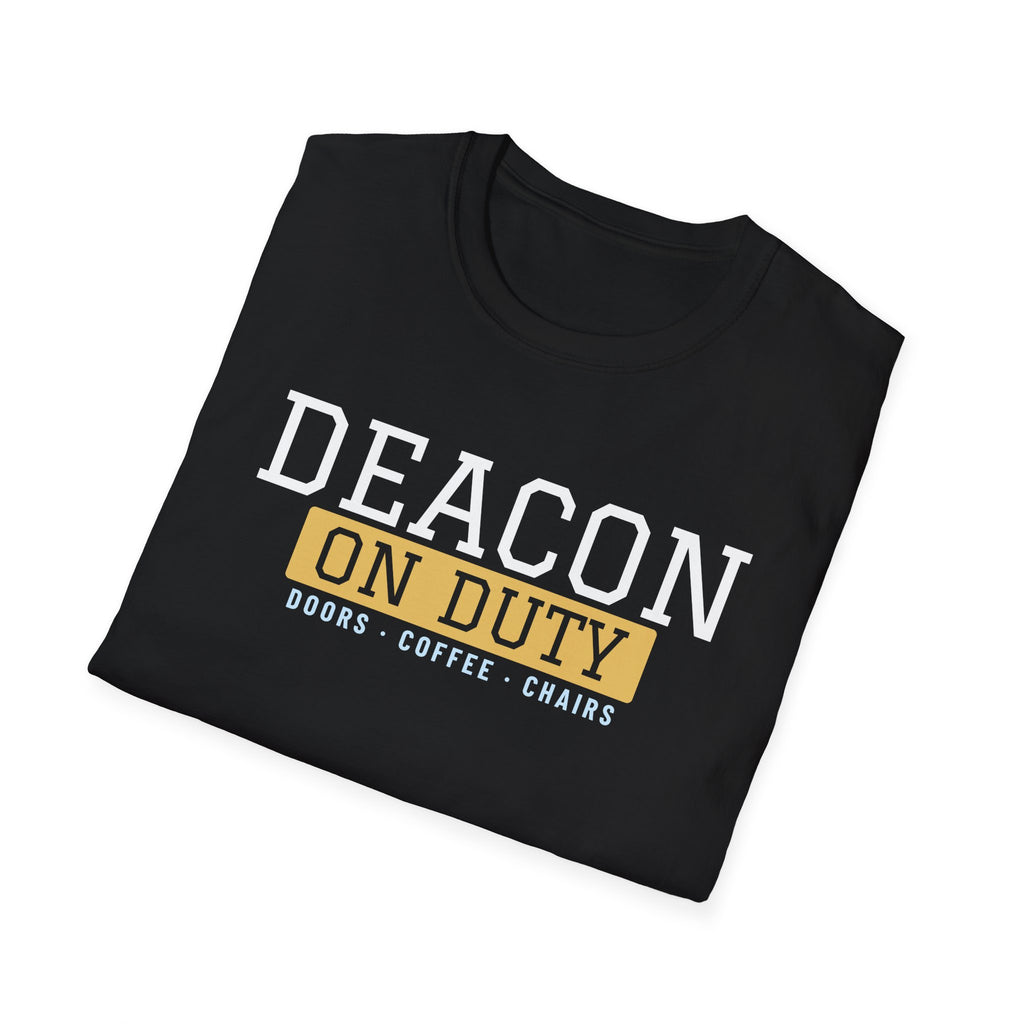 Deacon On Duty Christian T-Shirt – Gifted Porch, view 8