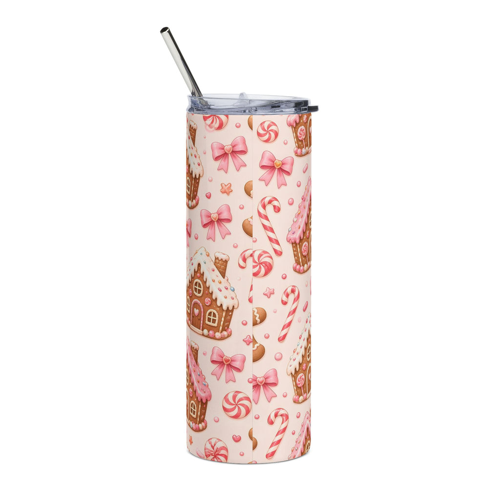 Pink Gingerbread Christmas 20oz Tumbler