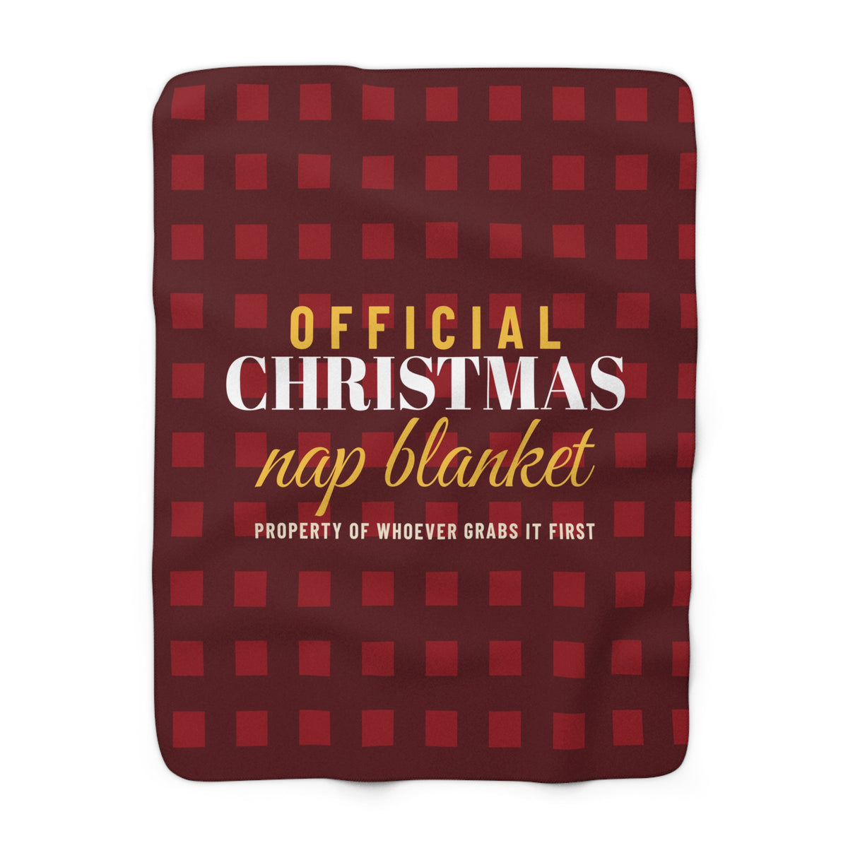 Official Christmas Nap Blanket Sherpa Fleece Throw – Gifted Porch, view 1