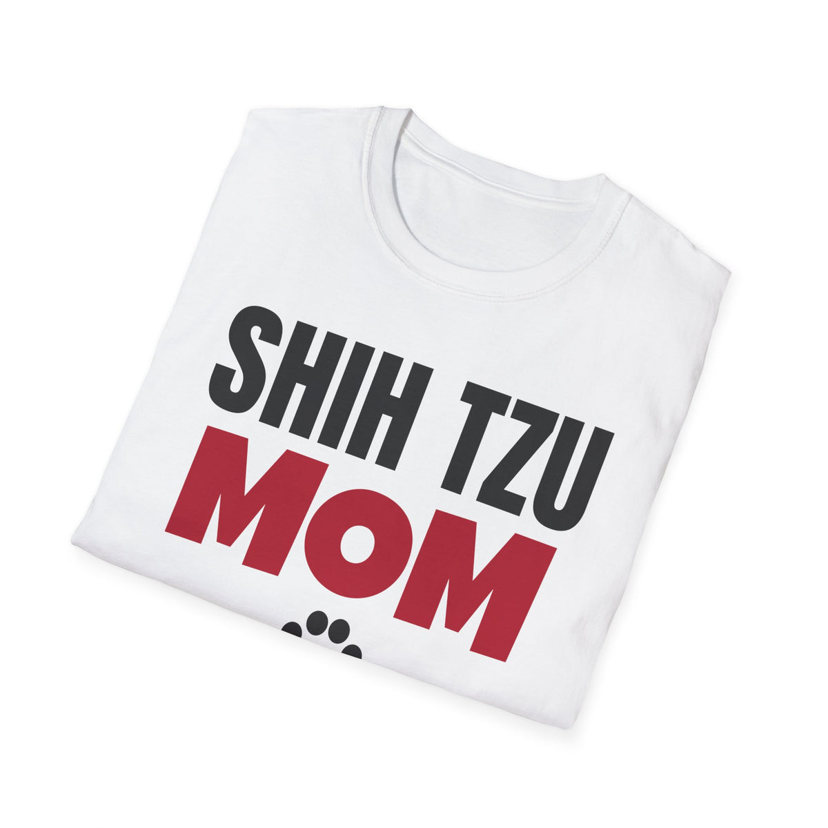 Shih Tzu Mom T-Shirt Small Dog Lover Paw Print Gift Tee For Her – Gifted Porch